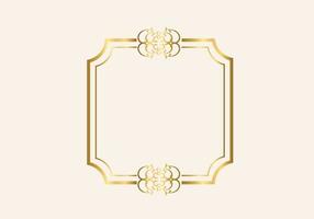 Golden double frame Vintage style design vector