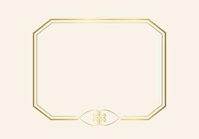 Golden double frame Vintage style design vector