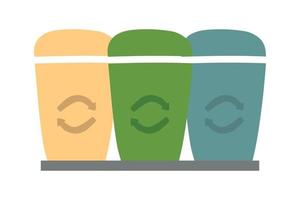 Ecology. Eco icon recycling. Garbage cans. vector