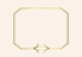 Golden double frame Vintage style design vector