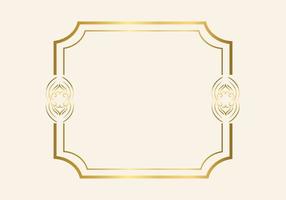 Golden double frame Vintage style design vector