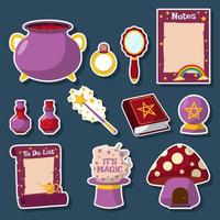 Journal Template Fantasy Sticker vector