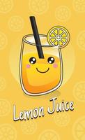 lemon juice illustration vector