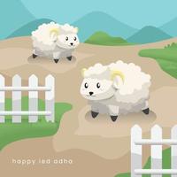 Sheep Ied Adha vector