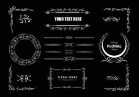 Vintage frames, dividers mega set isolated on white. Calligraphic design elements. vector