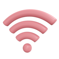 ícone de wi-fi de renderização 3D png