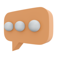 icono de burbuja de voz de chat de renderizado 3d png