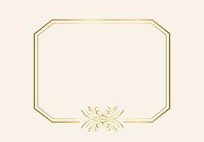 Golden double frame Vintage style design vector