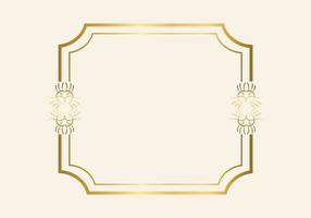 Golden double frame Vintage style design vector