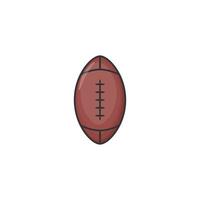 Cartoon american football vector icon on white background