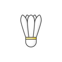 Cartoon shuttlecock icon isolated on white background vector