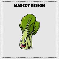 Mr Pakcoy Mascot Design Illustration vector