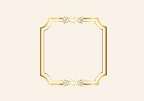 Golden double frame Vintage style design vector