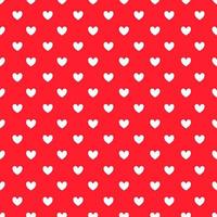 Seamless pattern with white mini hearts on red background vector