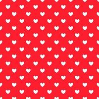 Seamless pattern with white mini hearts on red background vector