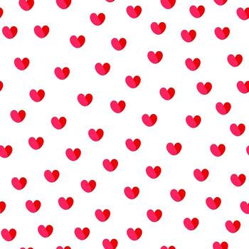 Seamless pattern with red mini hearts simple vector