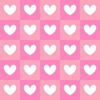 Seamless pattern with pink hearts block vector