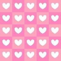 Seamless pattern with pink hearts block vector