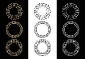 Decoration and ornaments elements set on white background. Floral ornament. vector