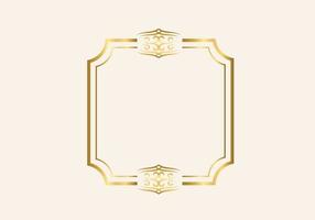 Golden double frame Vintage style design vector