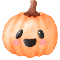Watercolor Halloween pumpkin png