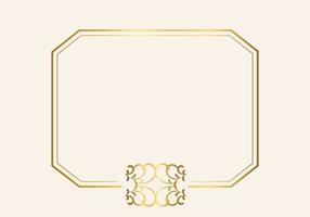 Golden double frame Vintage style design vector