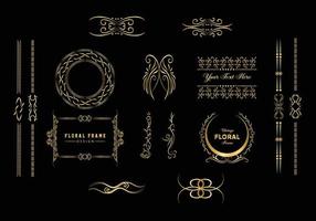 Vintage frames, dividers mega set isolated on white. Calligraphic design elements. vector