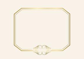 Golden double frame Vintage style design vector