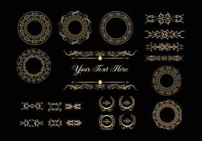 Vintage frames, dividers mega set isolated on white. Calligraphic design elements. vector