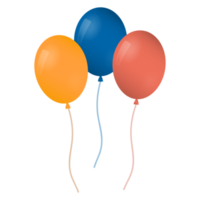 Open gift box with as balloon png