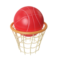 ilustração de renderização 3d de bola de basquete
