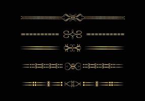 Luxury golden and retro dividers set. Calligraphic design elements vector. vector