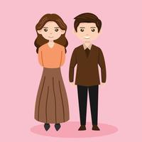 avatar de pareja, personaje de pareja, caricatura de pareja vector