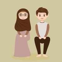 couple avatar, couple character, couple cartoon vector