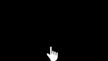 Animated symbol of hand cursor. animation of a computer pointer with a click. 4KAnimated symbol of arrow cursor. animation of a computer pointer with a click. 4K video