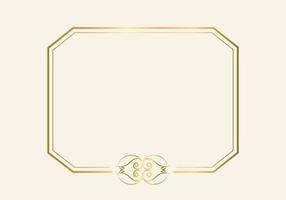 Golden double frame Vintage style design vector