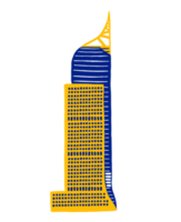 wisma 46 gebouw in platte ontwerpstijl png