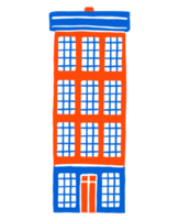 casa de ana frank en estilo de diseño plano png