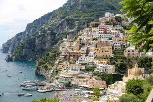 General view of Positano Town in Naples, Italy photo