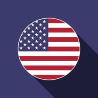 Country USA. USA flag. Vector illustration.