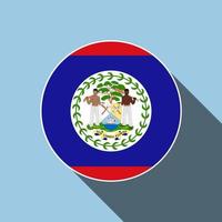 Country Belize. Belize flag. Vector illustration.