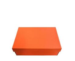 Orange board box on the white background. photo