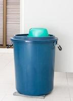 Blue plastic bucket photo