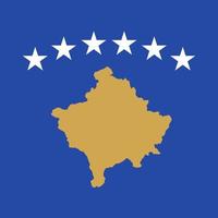 Kosovo flag, official colors. Vector illustration.