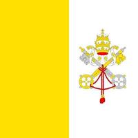 Vatican City flag, official colors. Vector illustration.