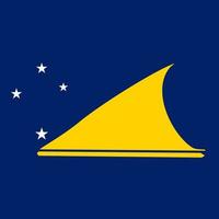 Tokelau flag, official colors. Vector illustration.