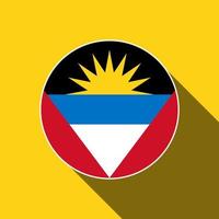 Country Antigua and Barbuda. Antigua and Barbuda flag. Vector illustration.