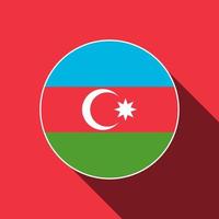 país azerbaiyán. bandera de azerbaiyán. ilustración vectorial vector