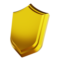 3D illustration golden security png