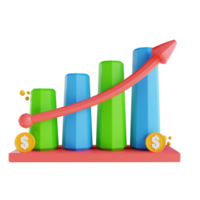 Gráfico de baja poli de ilustración 3d arriba png